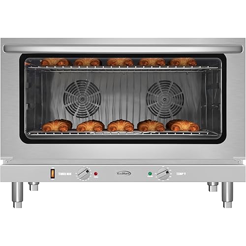 KoolMore 32 in. Commercial Countertop Convection Oven, Holds Full Size Pans, 4 Racks and 3500W of Power, 240V in Stainless-Steel, ETL Listed for Safety and Sanitation (KM-CTCO-44)