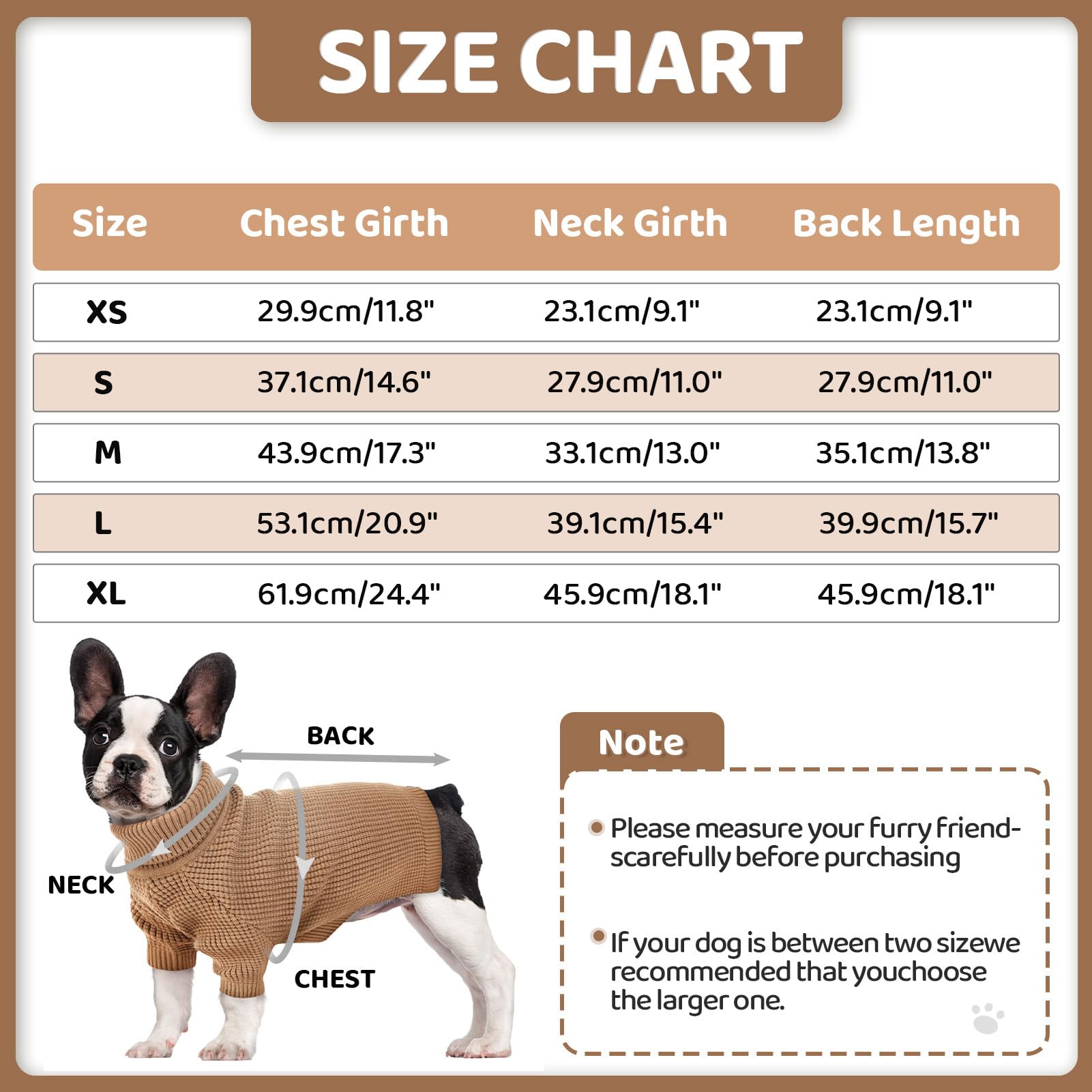 UOSIA Trui voor kleine honden Puppy Koud weer Kabelgebreide kleding Warme winter herfst Lange mouwen Hondensweaters Coltrui Hondentrui met poten voor Chihuahua, Bulldog, Teckel