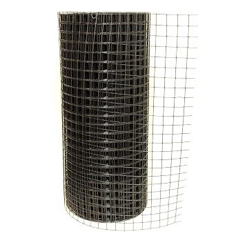 Deerbusters Trident Fence Welded Wire, Black, 2 X 100, 1.5" X 1.5" Mesh | 14ga. Before PVC Coating, 12ga. After Coating