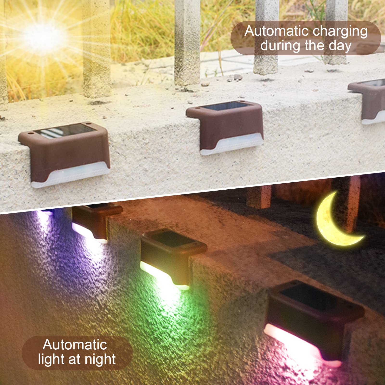 maxant Solar Deck Lights,12/16 Pack Step Lights, Outdoor Fence Waterproof Powered LED Lights for Stairs Step, Railing, Wall - Image 2
