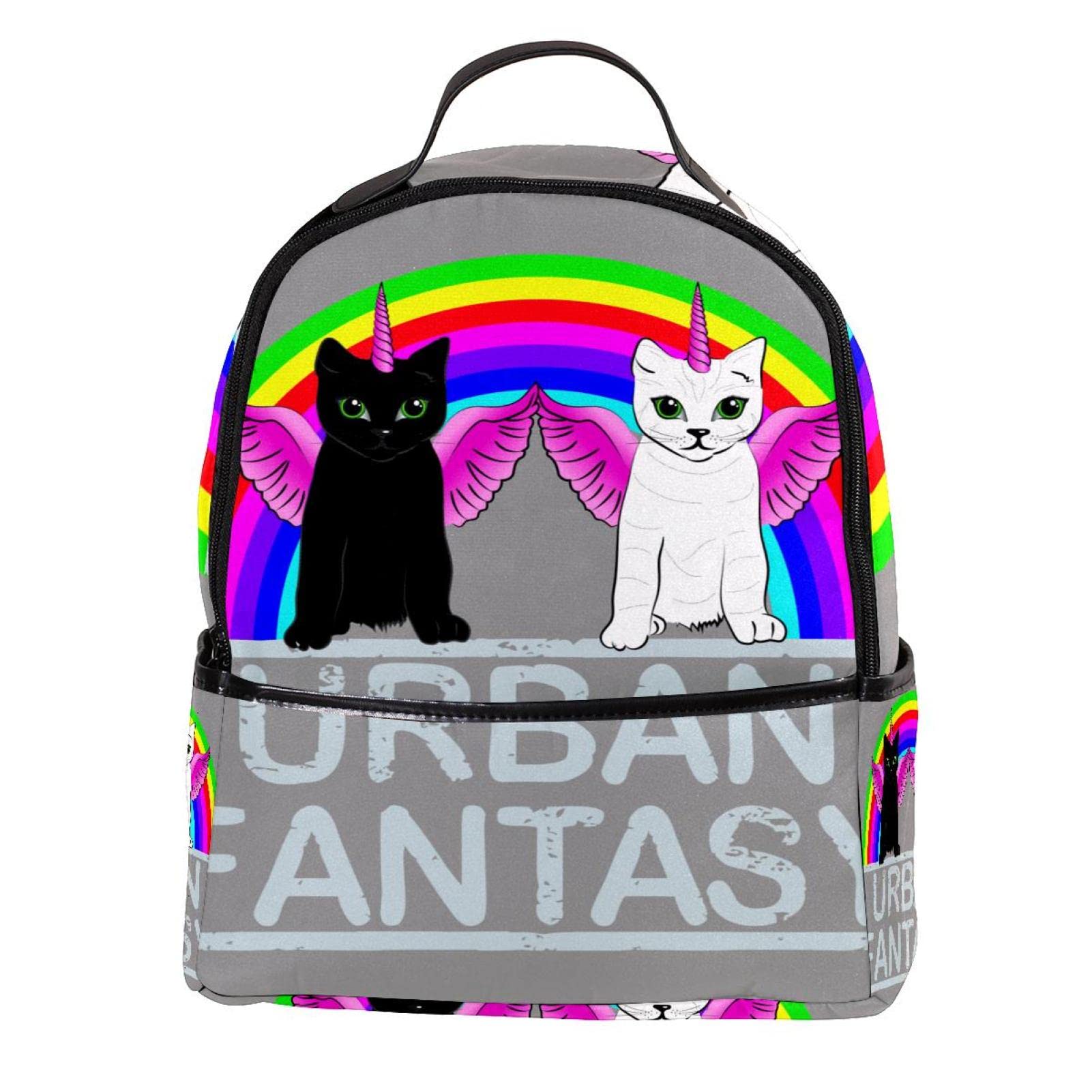 cocochoice Urban Fantasy Unicorn Cats Lightweight Backpack for College Travel School Bookbag Casual Daypack for Men and Women