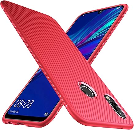 iBetter?para?Huawei?P?Smart?2019?Funda,??Fina?de?Silicona?Funda,??para?Huawei?P?Smart?2019?Smartphone.Rojo