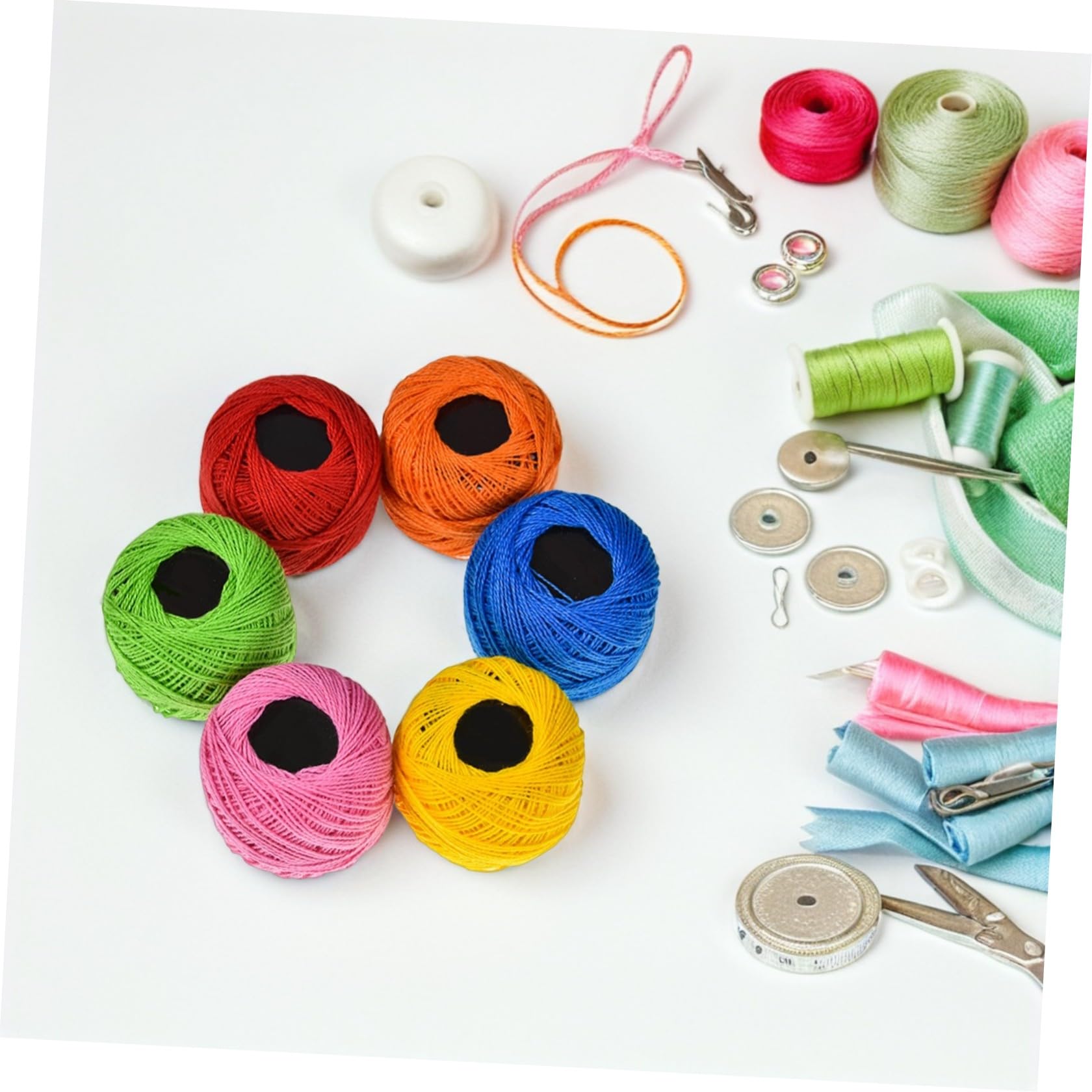 EXCEART Hilo de Bordar Multicolor, 16 Rollos, para Costura y Manualidades