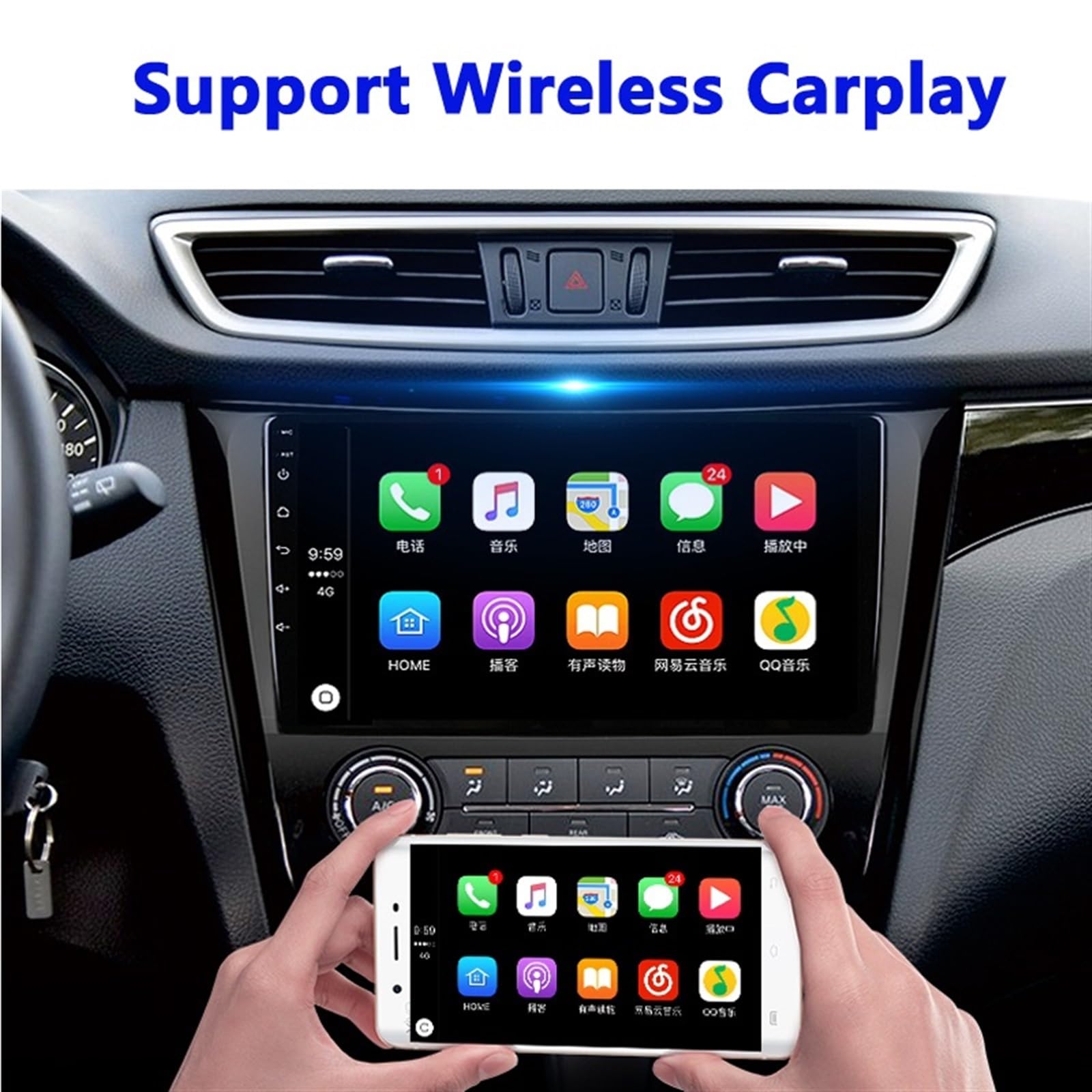 2 Din 8 rdzeń Android 10 Radio samochodowe Auto Stereo, dla Civic, 2015 2016 2017 2018 2019 nawigacja GPS odtwarzacz multimedialny DVD