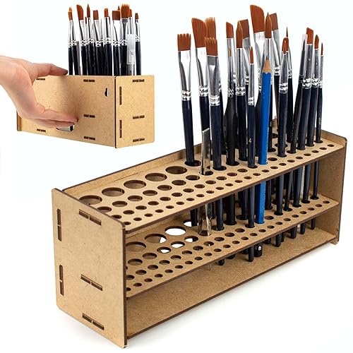 PROSCALE Brush Stand for Model Making. Craft and Hobby Brush Organizer Vallejo and Army Painter Compatible Miniature and Warhammer Brush Storage Painting Station (Brushes B) - Brushes B