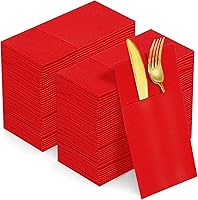 Vista 17 de KAMMAK Servilletas Negras Desechables con Bolsillo para Boda, Servilletas Decorativas de Cena de Papel, Paquete de 100, Toallas de Mano de Invitado