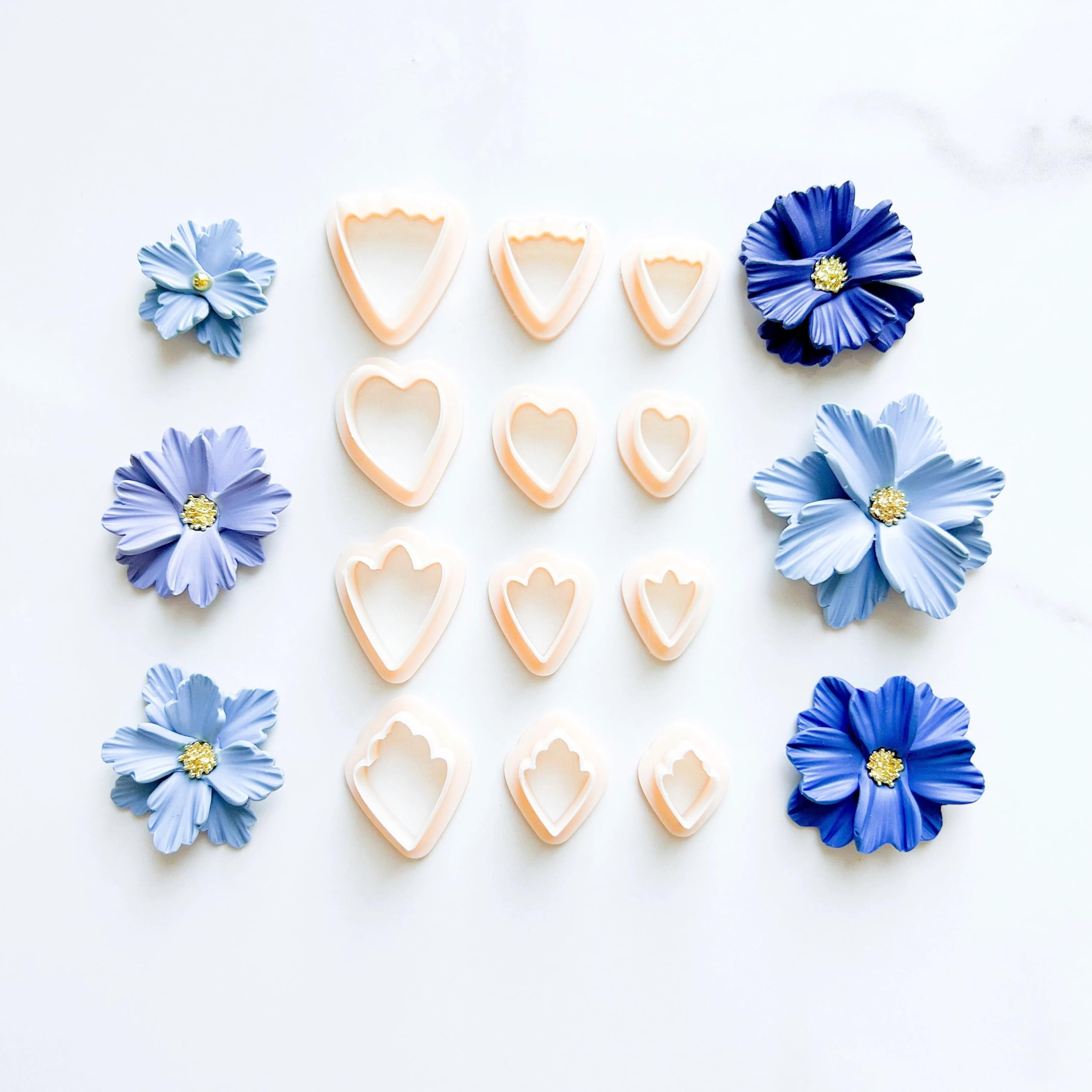 Polymer Clay Cutters | 4 Type of Petals | Clay Cutter Set | Polymer Clay Earring Cutters | DO IT Yourself KIT | Size Mentioned in Images-picture-44