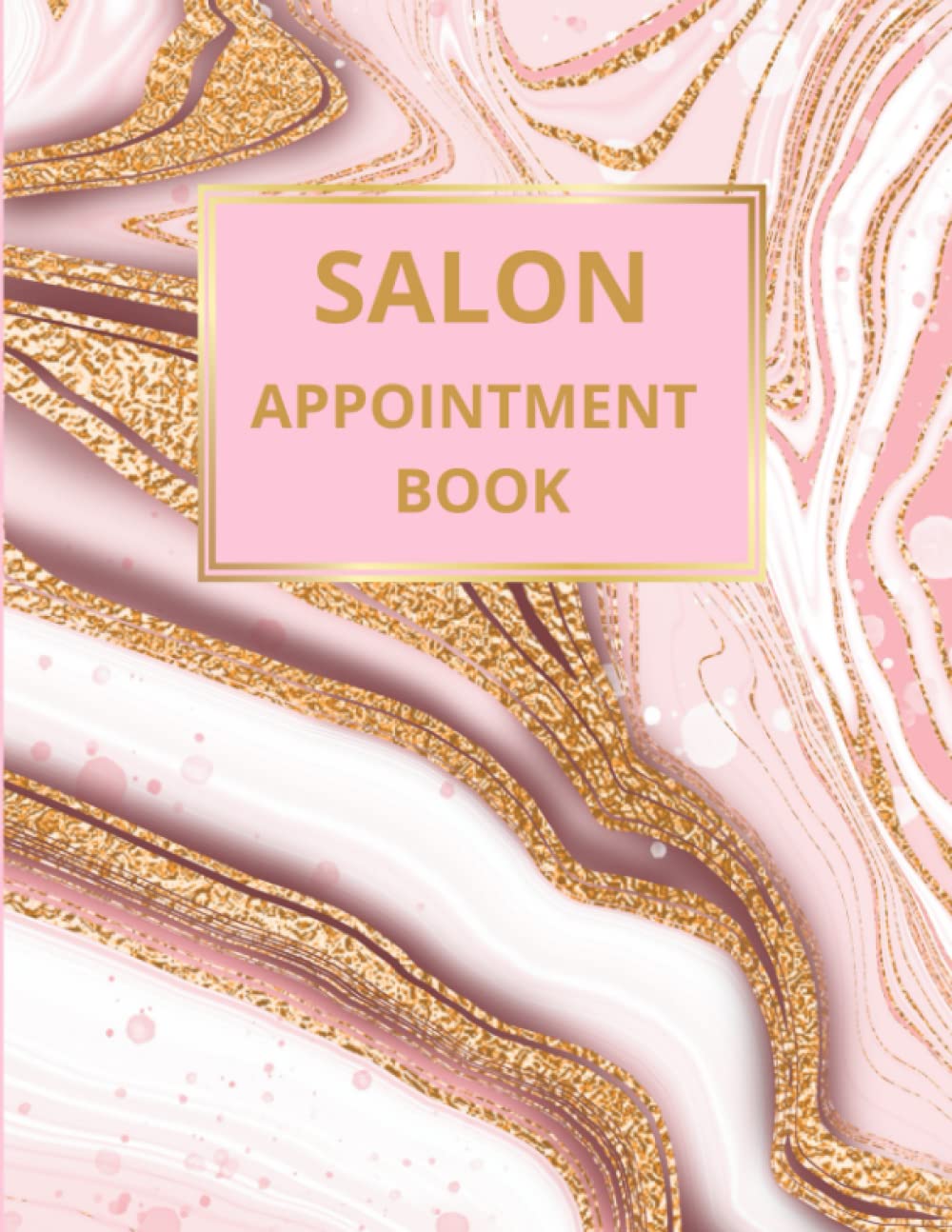 Hairdresser, Stylist, Salon Appointment Book: Bumper 77 Weeks, Undated Schedule Book Appointments Book Daily and Hourly with 15 Minute Increments, 7am ... Space, Luxury Black And Gold Glossy Design