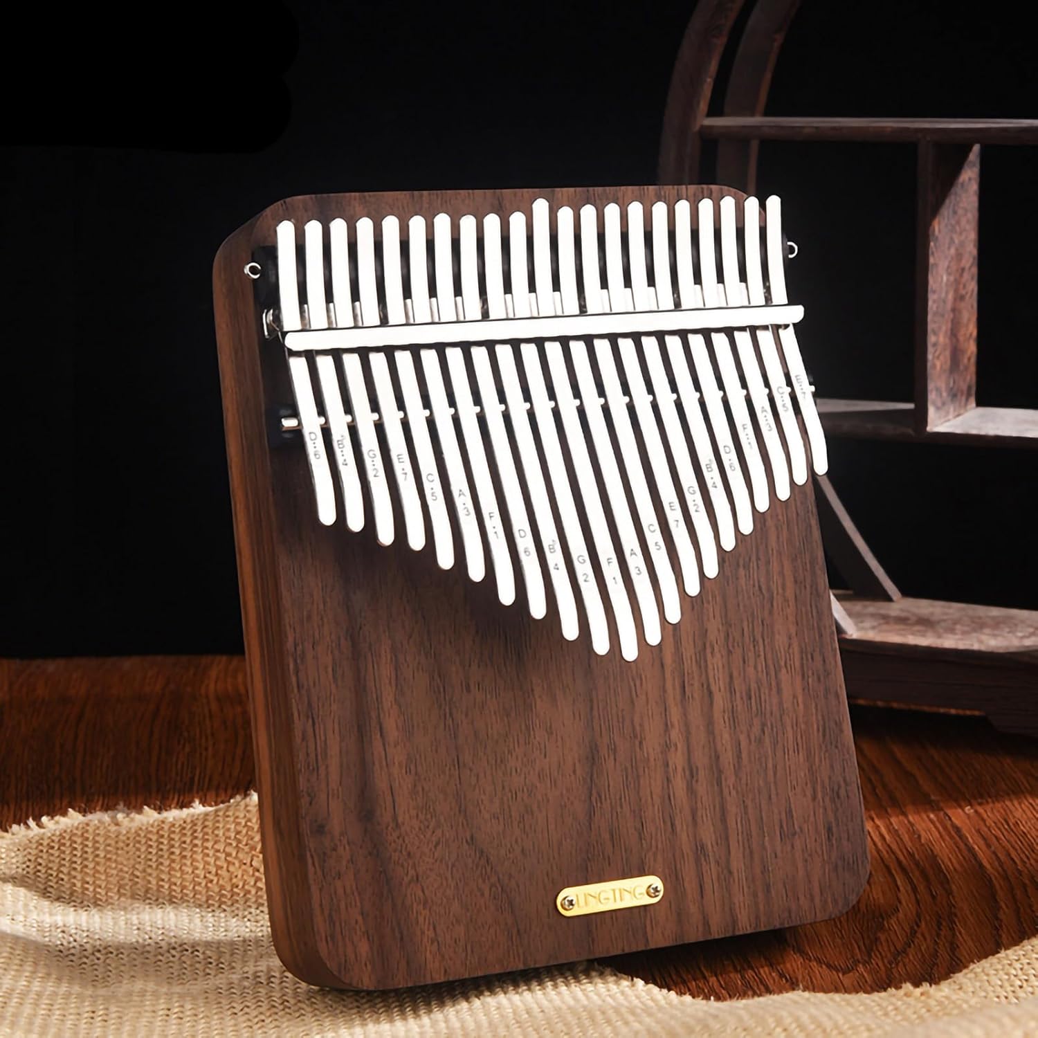LingTing Kalimba 21 keys Thumb Piano Mbira Finger Piano Gift for Adult Beginners Professional（LT-K21W,rain whisperer)
