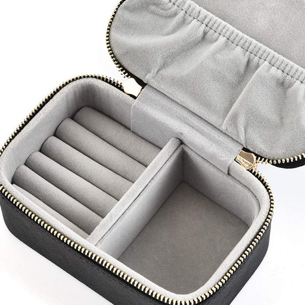 Podróżne etui na biżuterię, pudełko do przechowywania biżuterii na naszyjniki, kolczyki, pierścionki, bransoletkę (Argento)