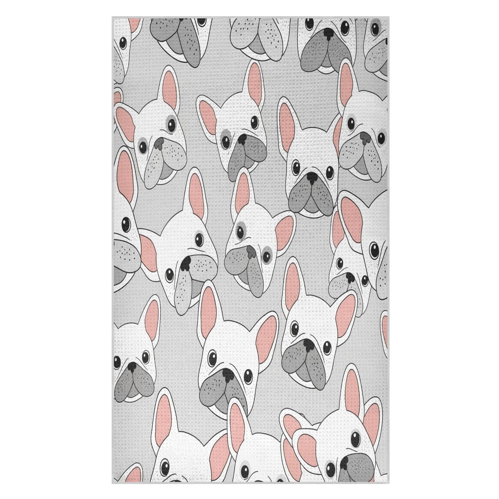 BURSTDDY Cartoon Dog Kitchen Towels,Absorbent Dish Towels 1 Pack