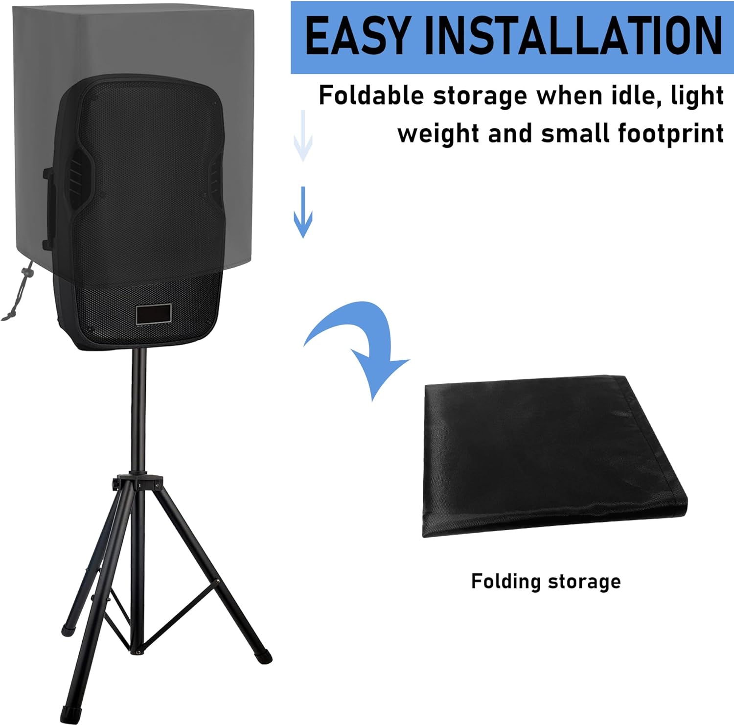 15 Inch PA/DJ Outdoor Speaker Cover for Powered Speaker Mounted on Stand Lightweight Outdoor Speaker Covers Tear, UV Protection, Water Resistant, Dustproof - Image 7