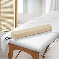 Vista 5 de Saloniture Cojín de almohada de mesa de masaje semicircular - 26 x 6 x 3 pulgadas - Crema