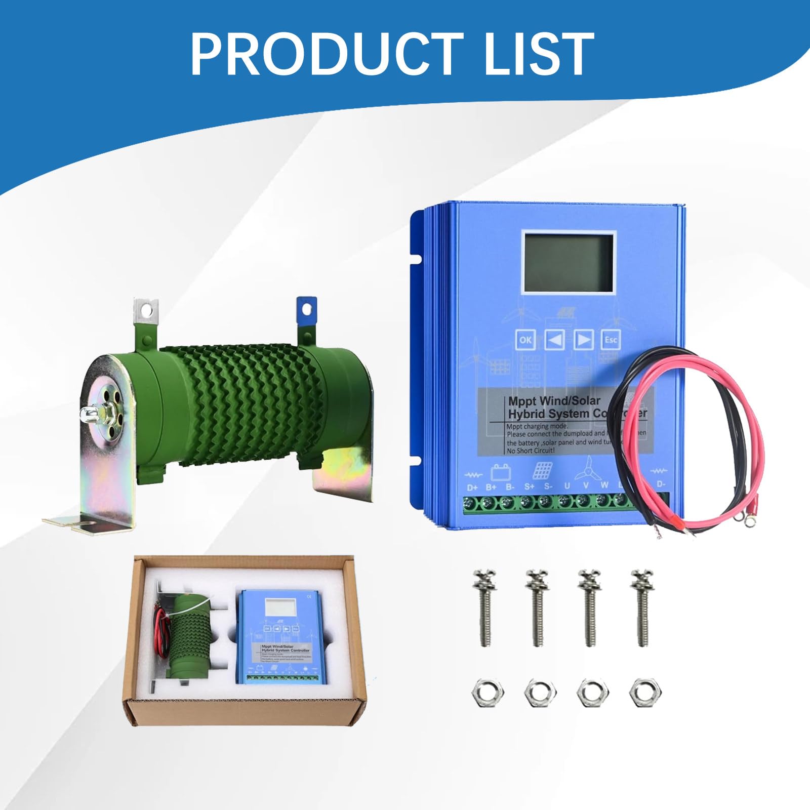 Inteligentny hybrydowy regulator ładowania wiatrowo-słonecznego, 8000-12000W, automatyczny regulator przełączania 12V/24V/48V, hybrydowy regulator MPPT, do domu, rancza 48V-12000W
