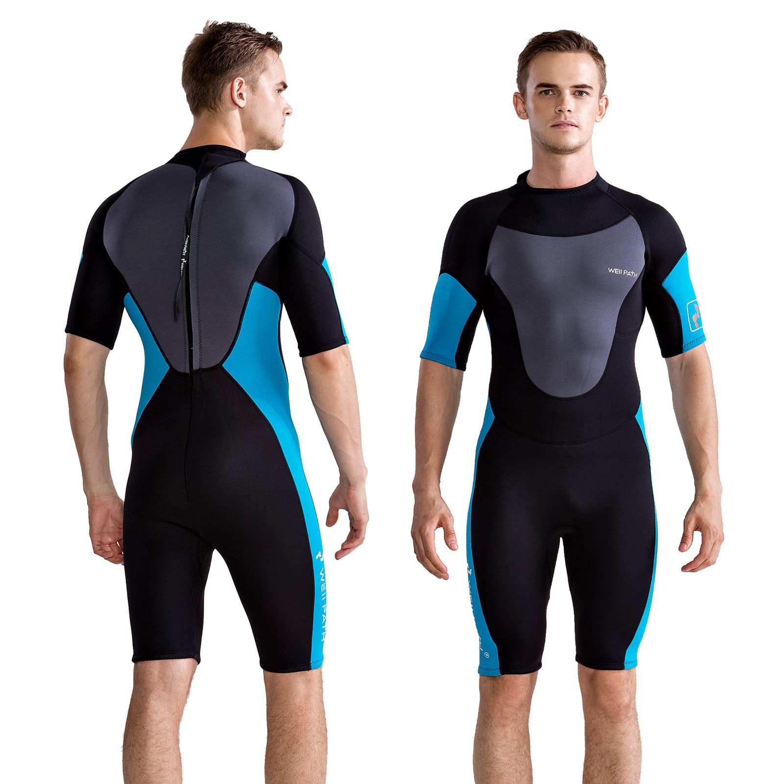 Costume Da Bagno Uomo In Neoprene 3mm - Pantaloncini Per Surf, Nuoto, Sport Acquatici - Foto 12