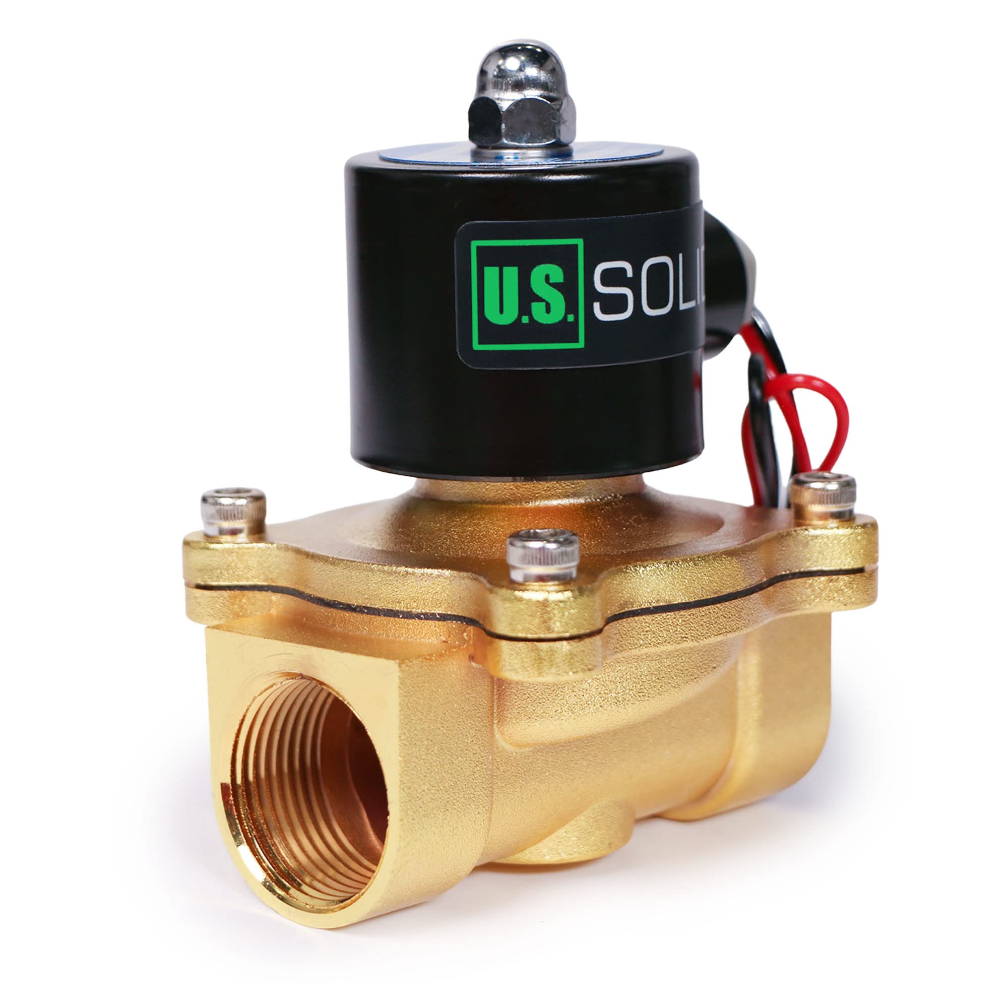 U.S. Solid Elettrovalvola in lega di zinco 1" – 24V AC, normalmente chiusa, guarnizione NBR