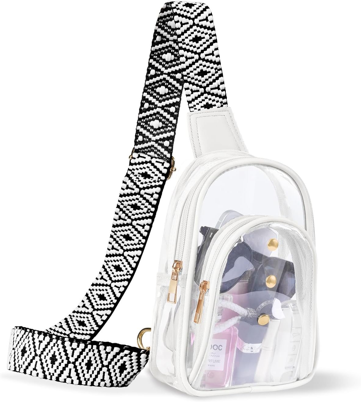 Clear Sling Bag for Stadium Events, Crossbody Bag for Women - Stadium Approved