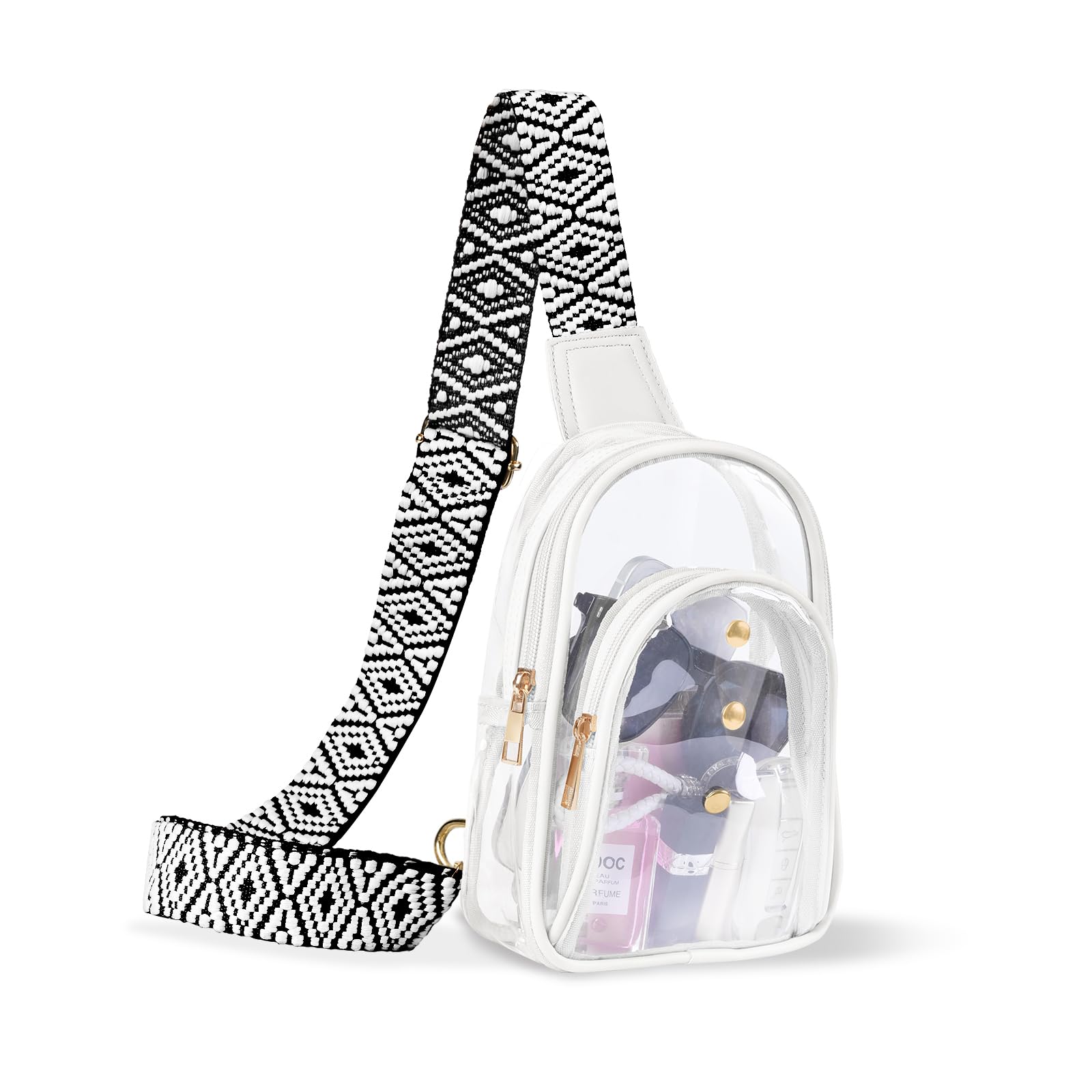 XYWstore Clear Sling Bag for Stadium Events, Crossbody Bag for Women - Stadium Approved