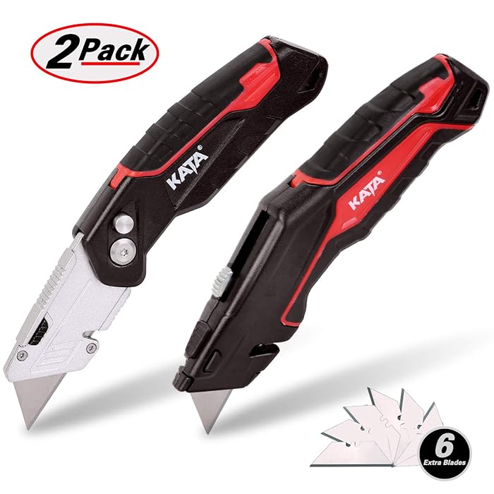 Buy KATA 2Pack Heavy Duty Utility Knife,Folding Retractable Box Cutter