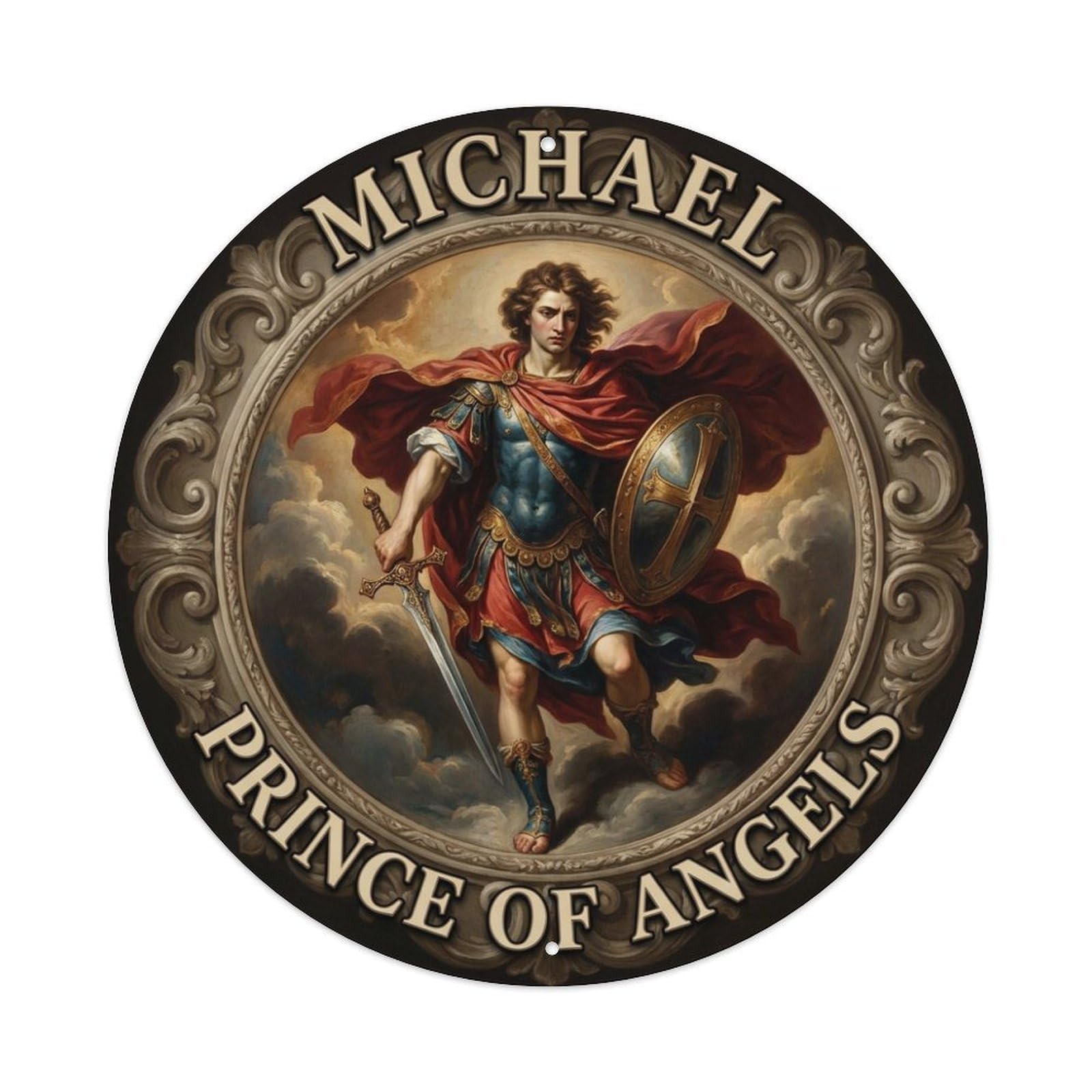 Defender Prince of Angels St Michael Archangel Metal Tin Sign