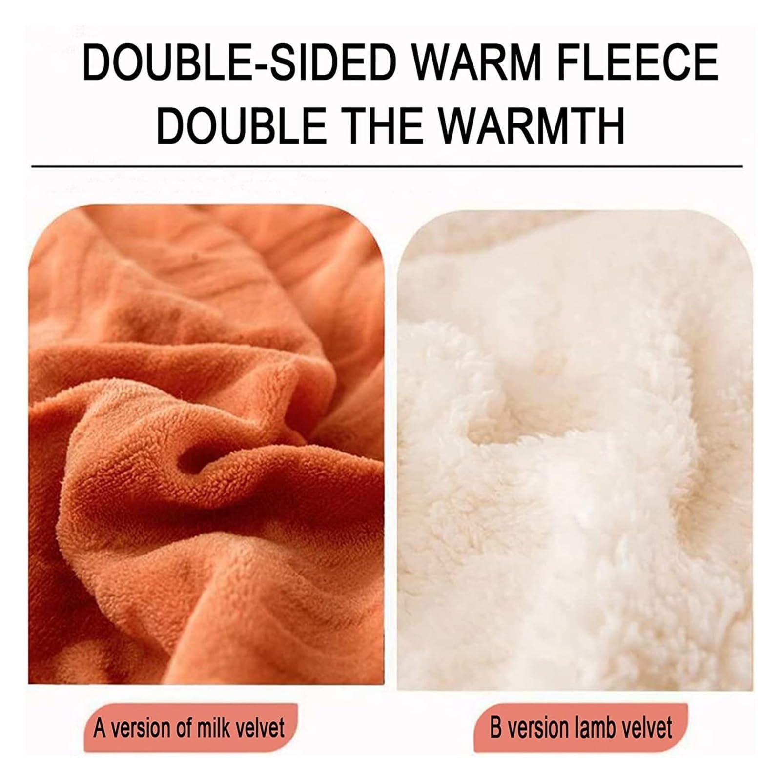 Coperta ponderata invernale per letto matrimoniale in peluche cashmere con tessuto in velluto di agnello, calda e traspirante, design reversibile per un sonno confortevole durante le fredde notti