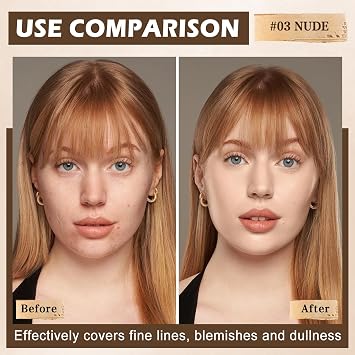 AirBrush Foundation Spray, Full Coverage Long-Lasting, 03 Nude