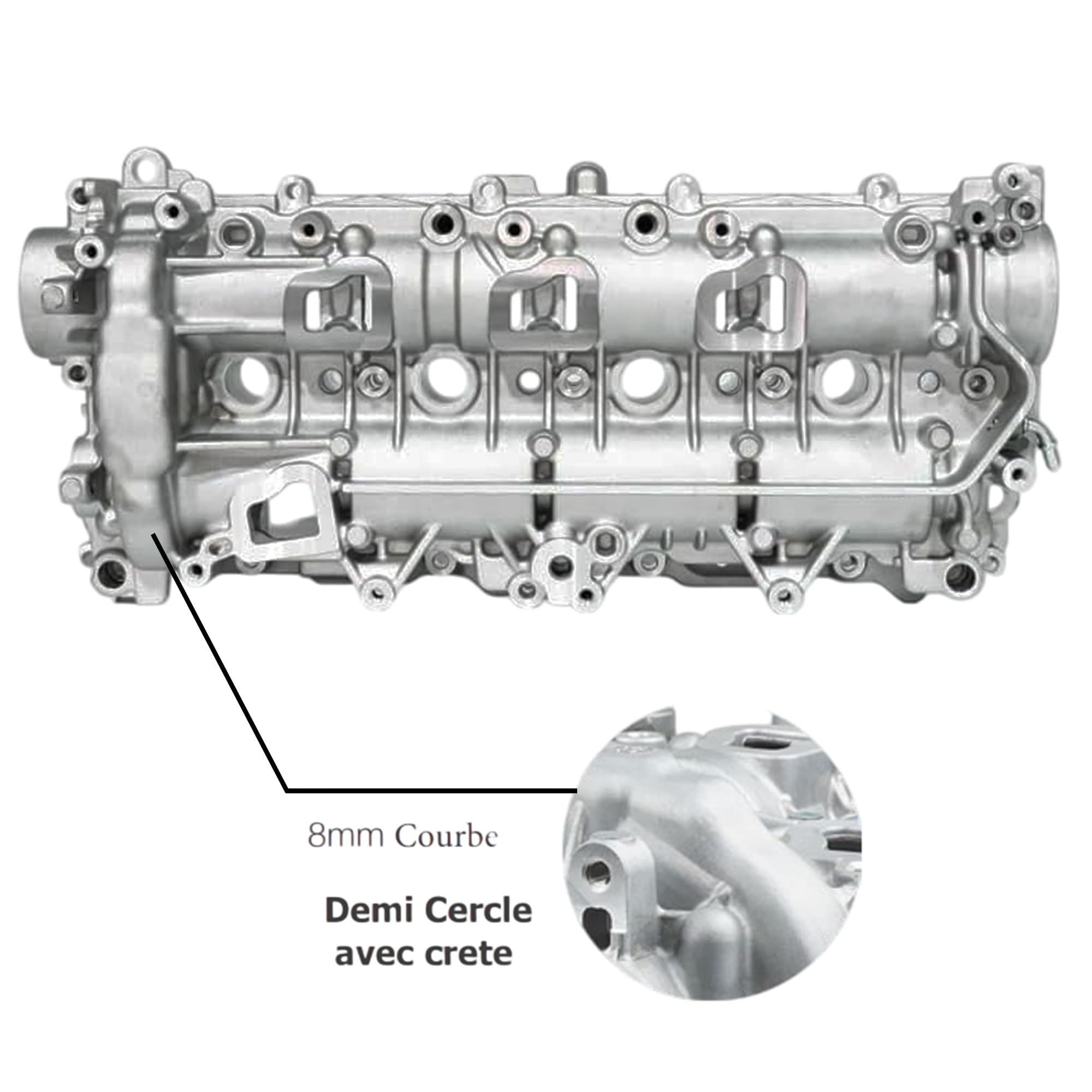 Partsline Kit d'arbre à cames complet avec chaine de 8 mm compatible avec les motorisations 1.5 HDI BlueHDi Ecoblue D-4D - 1638159880 9830580480 9823920080