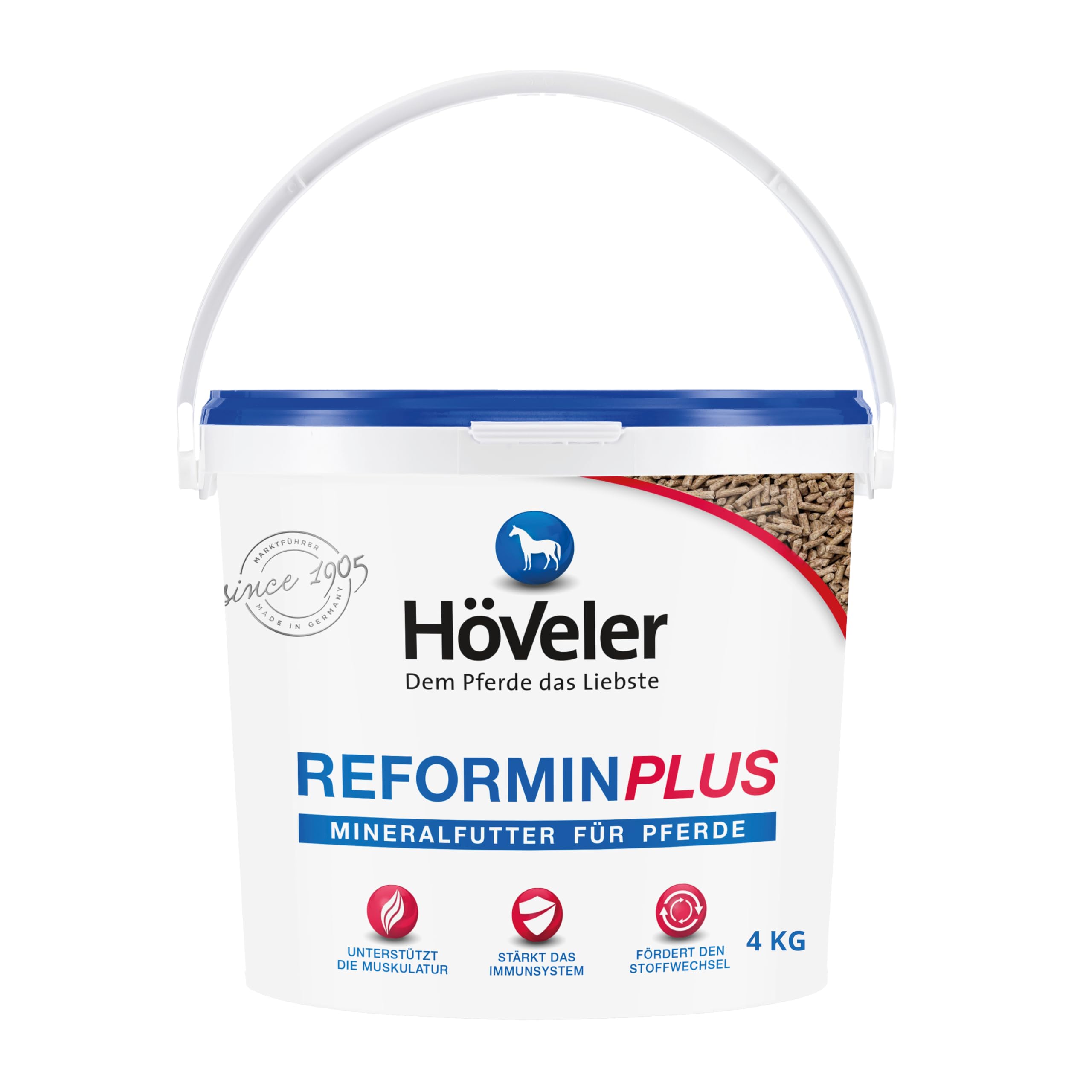 Höveler Reformin plus 4 kg – Mineralfutter für alle Pferde – Mineralstoffe, Spurenelemente und Vitamine – optimale & bedarfsgerechte Versorgung - Mineralfuttermittel