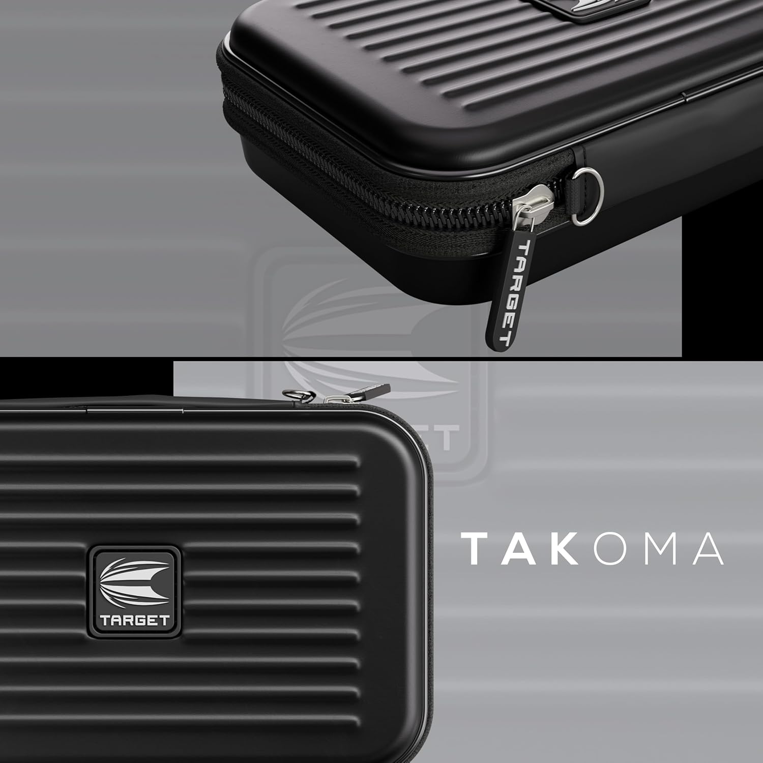 Target Darts Takoma XL Darts Wallet Case, Black – Holds 6 Darts, Protective EVA Holder with Double Zip Lock Pouches – Professional Dart Accessories