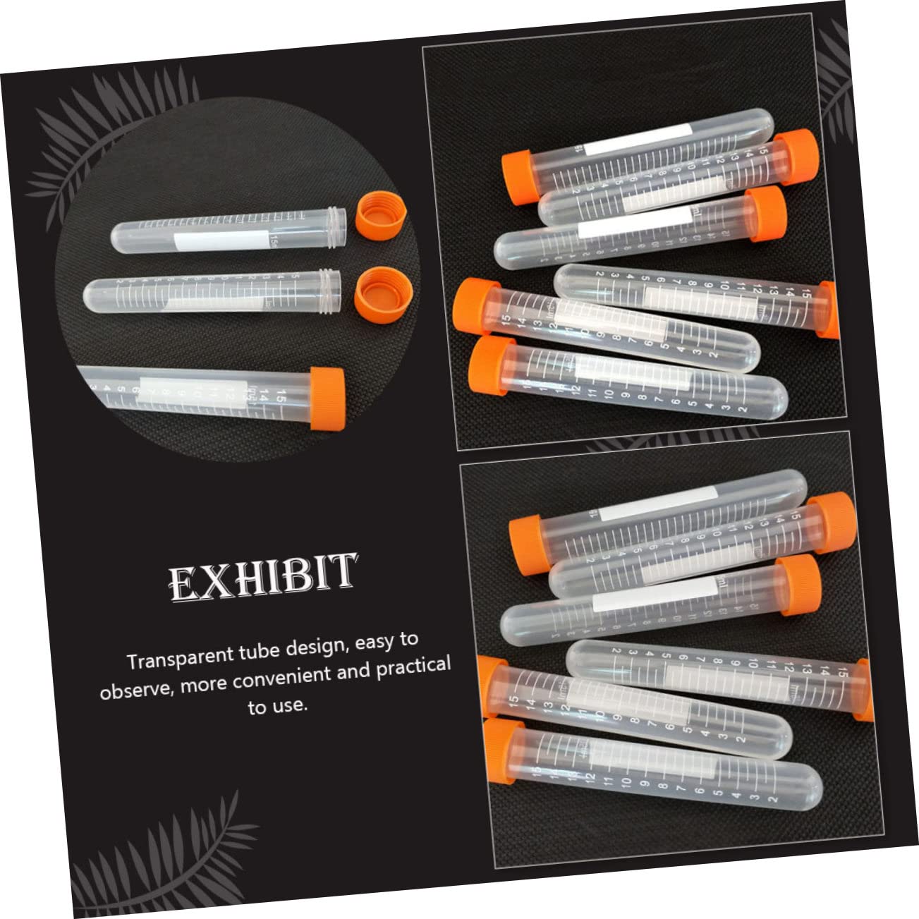 Gatuida Zentrifugenröhrchen 15ml mit Schraubkappe aus PE 100 Stück