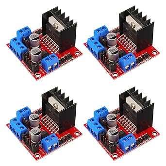 BOJACK L298N Motor DC Dual H-Bridge Motor Driver Controller Board Module Stepper for Arduino Intelligent Car Power UNO MEGA R3 Mega2560 with 4pcs
