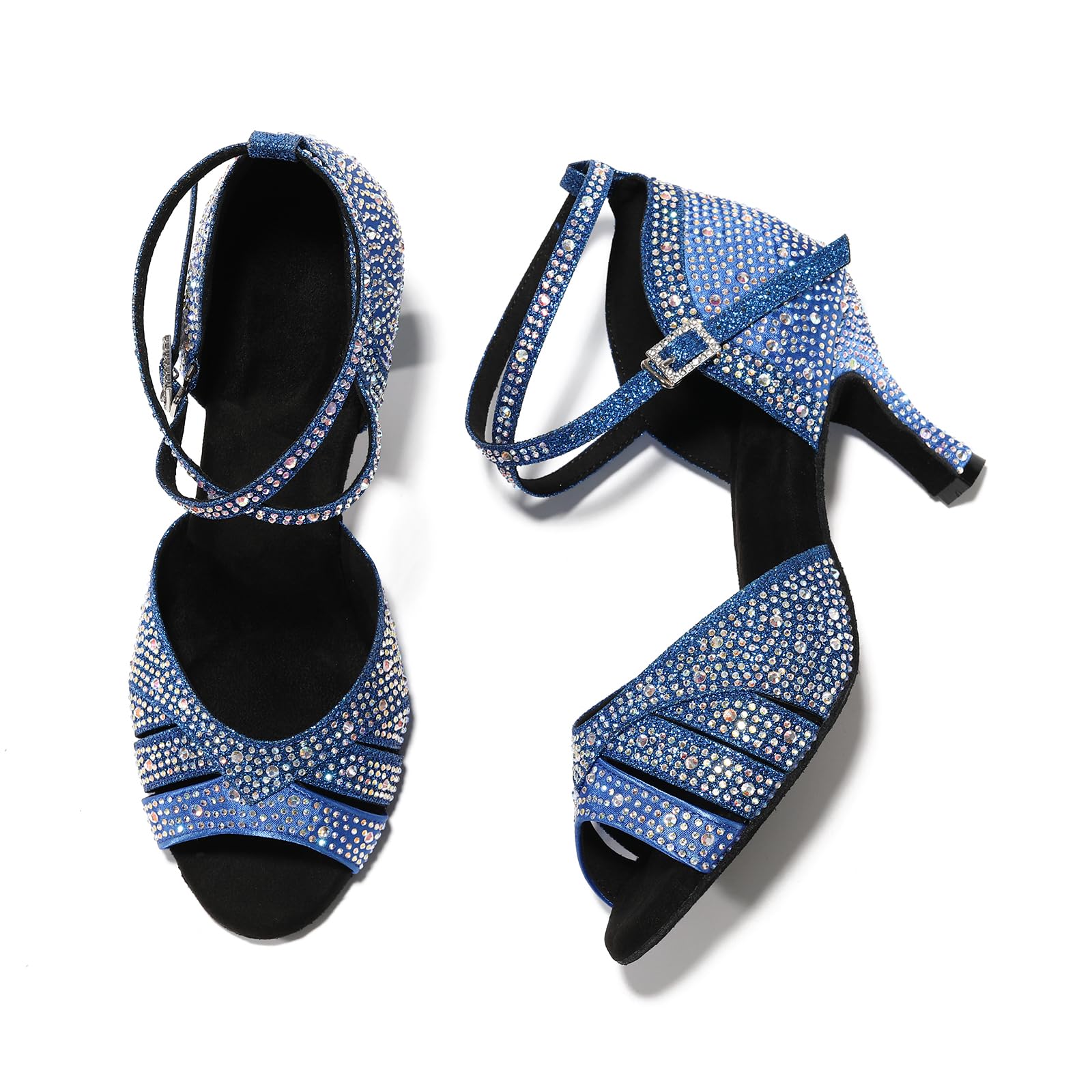 SWDZM Scarpe da Ballo Latino Donna Strass Salsa Bachata Prestazioni Professionale