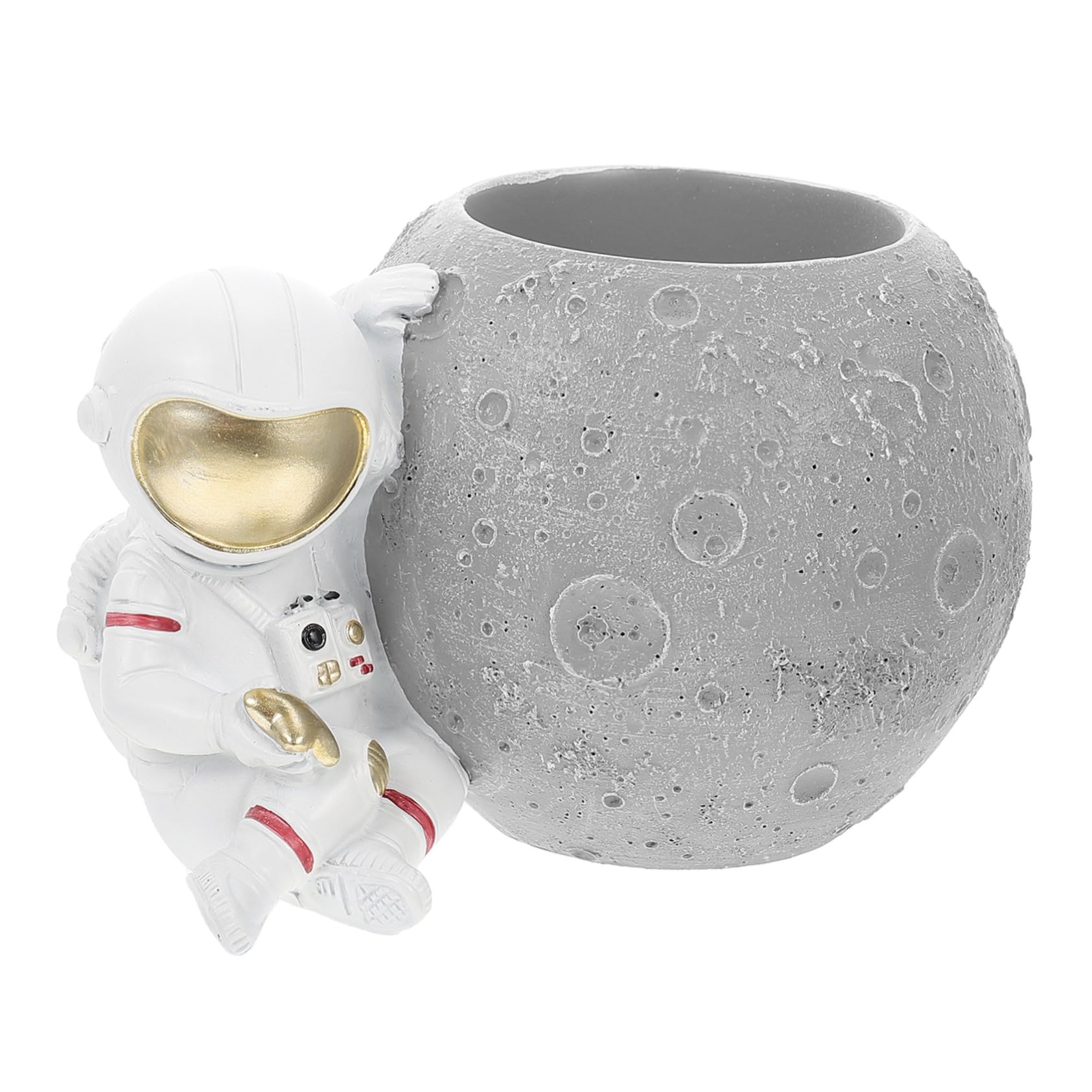 Homoyoyo Portapenne Astronauta in Resina Contenitore per Penne e Cancelleria Organizzatore per Scrivania Decorazione Forma di Cartone Animato