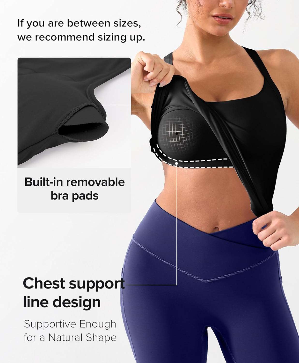 BRXL Women's Soft Halter Top Fitness Yoga Tanks Backless Built in Bra Sleeveless Sports Tank Tops Twist Back Cami - Image 2