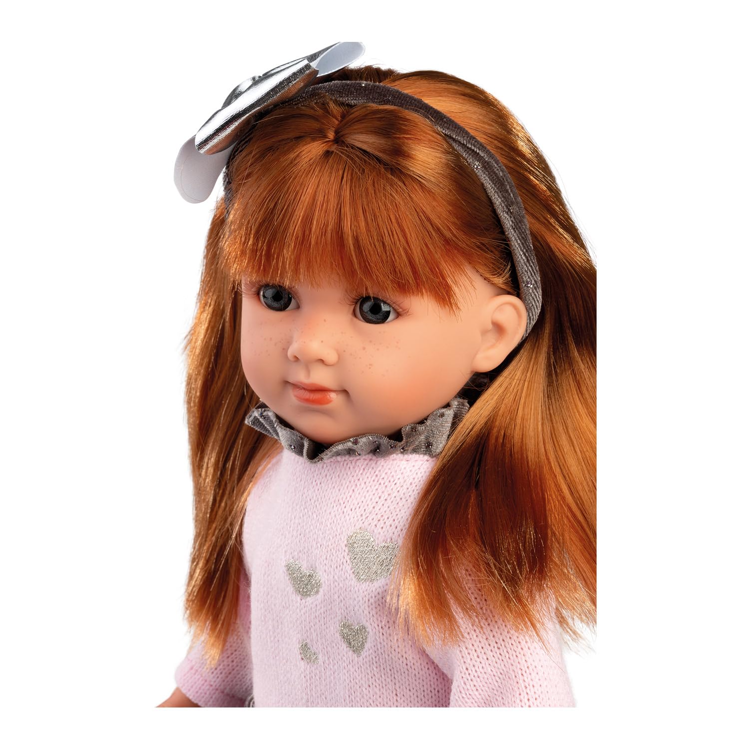 Llorens pop Nica met witte pyjama - 40cm - Levensechte poppen kopen