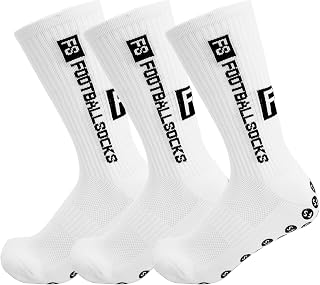 Football Grip Socks 3 Pairs Grip Socks Football, Mens Football Socks, Non Slip Football Grip Socks Men Women Breathable Wicking Comfortable Sport Grip Socks,for Football Basketball Hiking Running Yoga