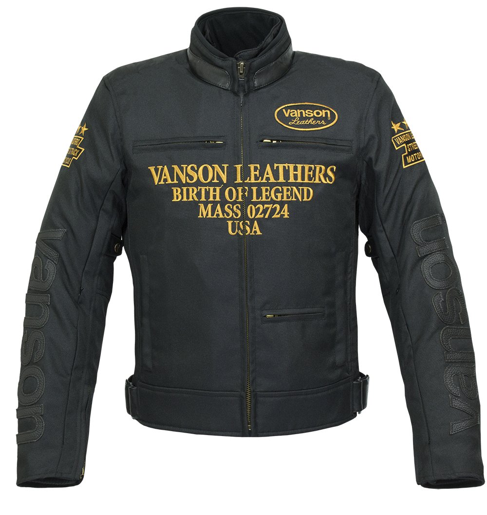 Amazon | VANSON(バンソン) ナイロンジャケット BLACK/YELLOW XXL