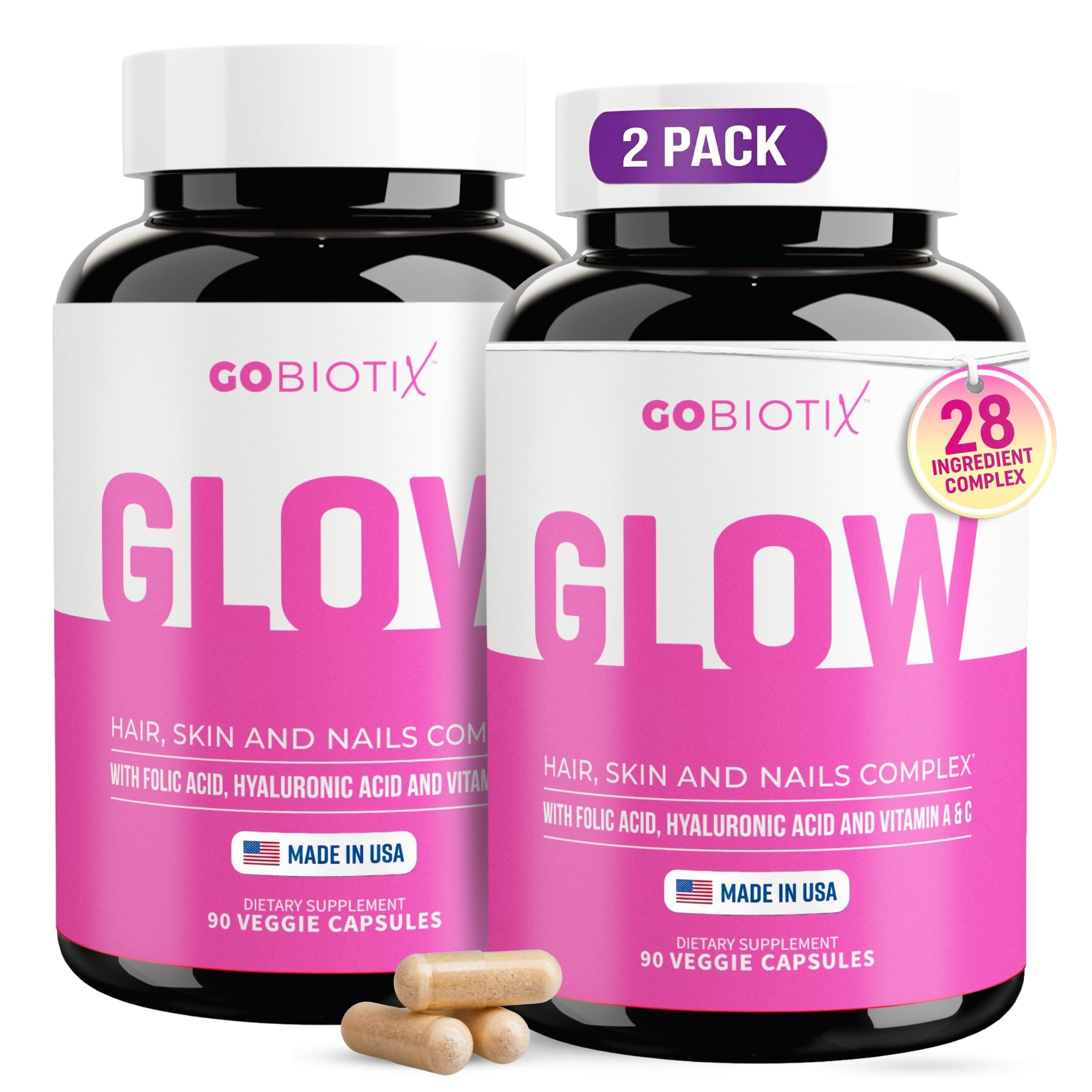 Amazon.com: GOBIOTIX Hair, Skin & Nails Vitamins for Women