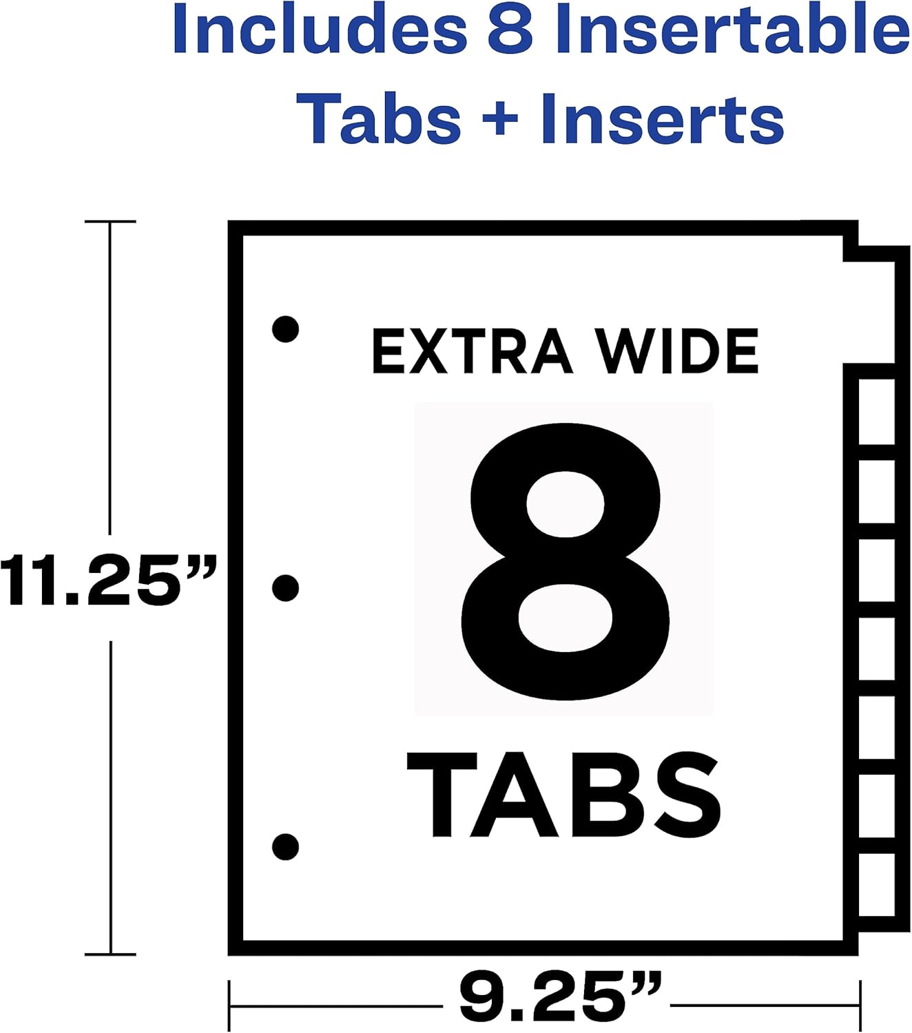 Avery Dividers for 3 Ring Binders, 8-Tab Two-Pocket Plastic Binder Dividers, Multicolor (24 Sets of 11907)