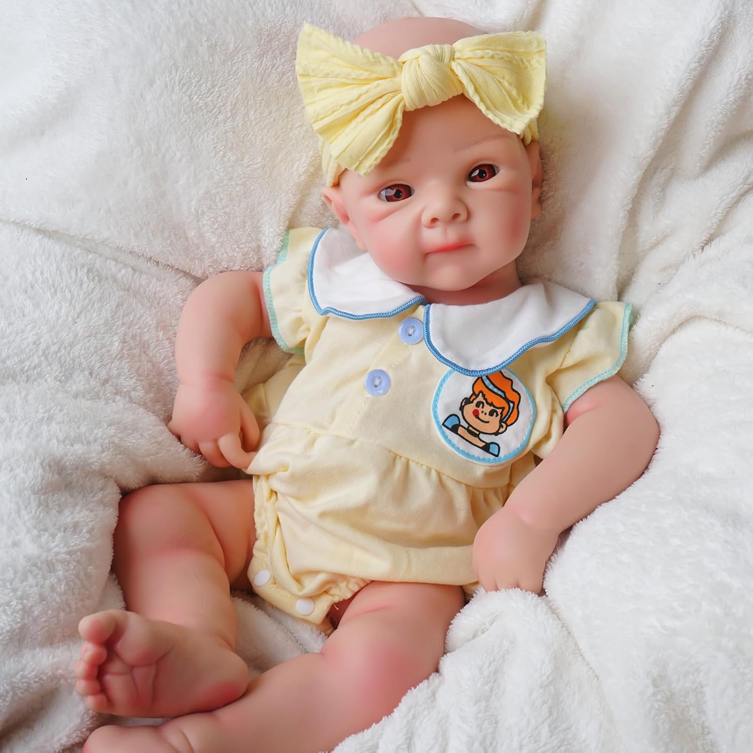 Silicone Reborn Baby Dolls-20.1 Inch Realistic Newborn Anatomically Correct Girl with Realistic Blood Vessels and Skin，Silicone Full Body Lifelike Baby，for Kids 3+ & Collectors