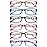 Henotin 6-Pack Reading Glasses Blue Light Blocking Anti Eyestrain Computer Reading Glasses for Women and Men Readers (Mix Color-A, 2.00, Diopters)