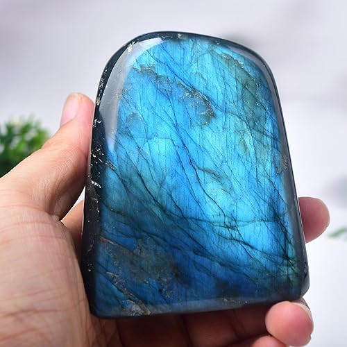 Miniatura 2 de Piedra de cristal curativa de labradorita pulida de labradorita grande para regalo de meditación, decoración del hogar, 2.6-3.0 libras