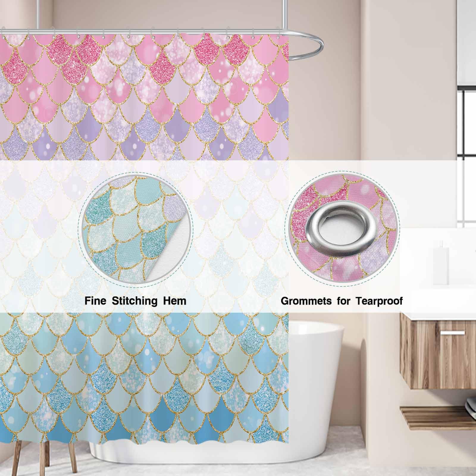 Meerjungfrau-Duschvorhang Mit Seestern & Korallen – Buntes Ozean-Design Fürs Badezimmer, 175 X 183 Cm