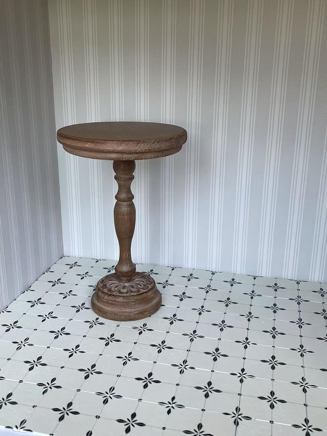 Miniature Wooden Dollhouse Furniture of Table, Miniature Dollhouse Accessories of Dining Room Accessory for 1/6 Scale