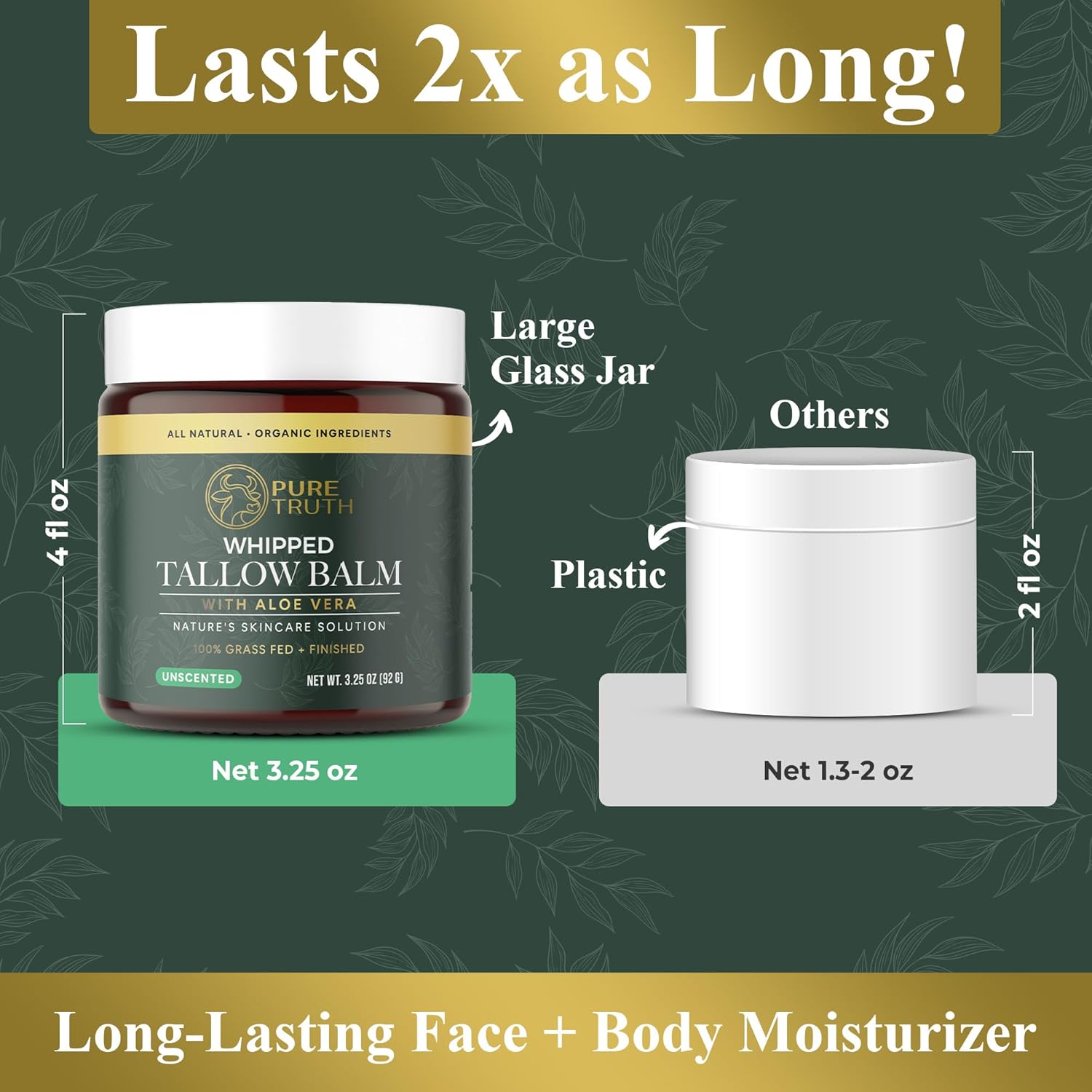 Whipped Tallow and Honey Balm (Citrus), Beef Tallow for Skin Care, Grass Fed + Finished Tallow Moisturizer Cream for Face & Body w/Organic Honey, Aloe Vera, Jojoba Oil - Men Women 3.25oz - Image 8