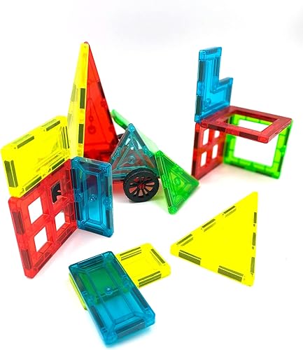 Miniatura 3 de Azulejos magnéticos de construcción, juego de 35 piezas coloridas para juguetes artísticos, creativos y educativos, STEM (ingeniería de tecnología