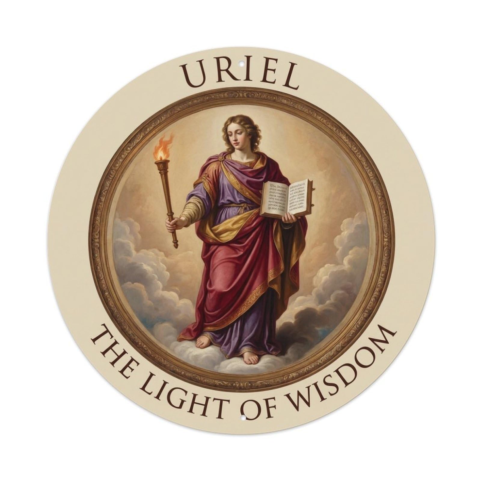 Illumination Archangel Uriel The Light of Wisdom Metal Tin Sign