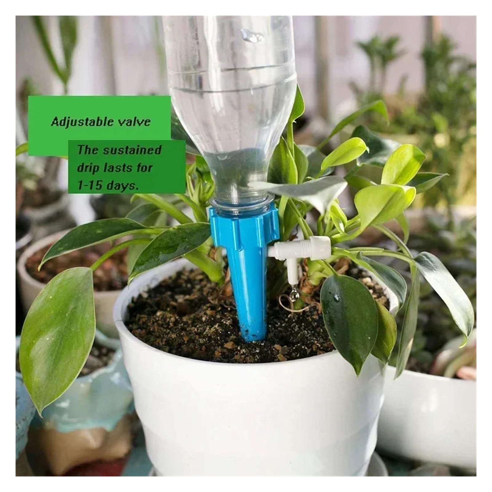 Kit de riego por goteo automático autorriego for jardín de plantas | Gotero de agua automático ajustable for plantas de invernadero y jardín.(48PCS-MIx)