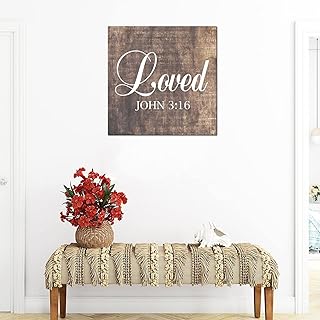 Loved John 3 16 Wooden Plaque Wall Art Blank Wood Boards for Signs Unfinished Wood Signs Wood Sign Shop Near Me Smooth Classic Science Fiction for Winter Holidays 45X45