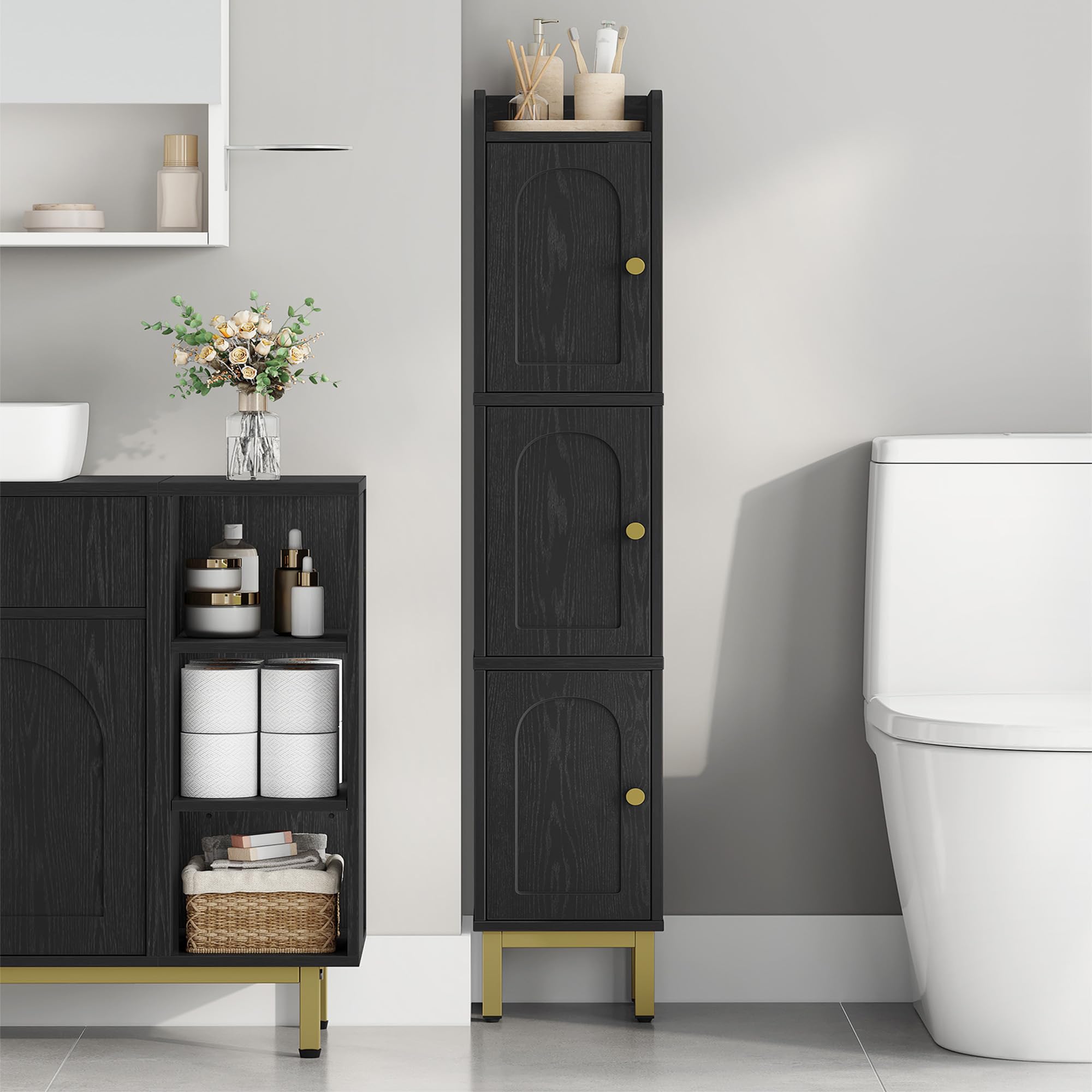 Amazon.com: Hzuaneri Slim Bathroom Storage Cabinet, Narrow